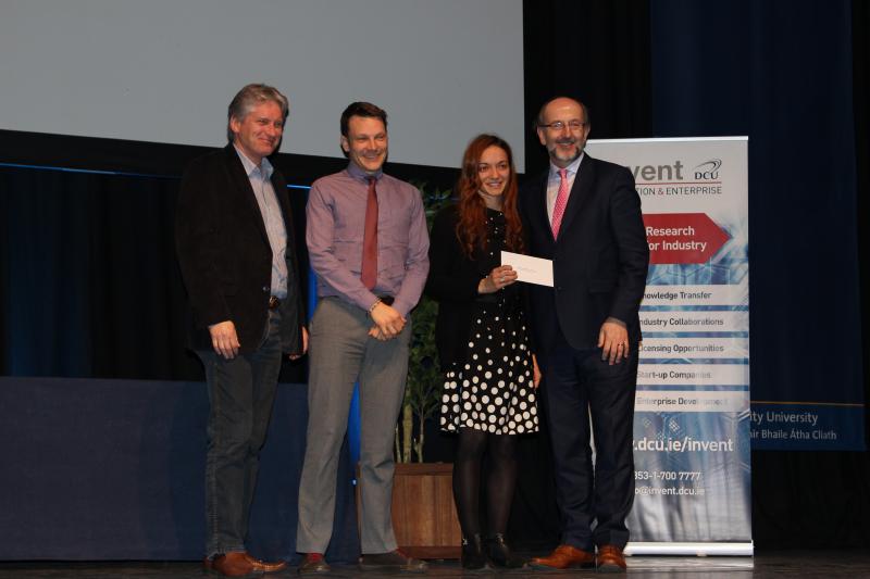 L-R Prof. Dermot Diamond, Dr. Colm Delaney, Dr. Larisa Florea, Prof. Brian MacCraith